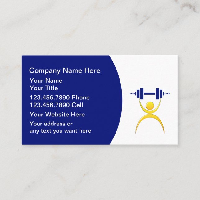 Personal Trainer Business Cards (Front)