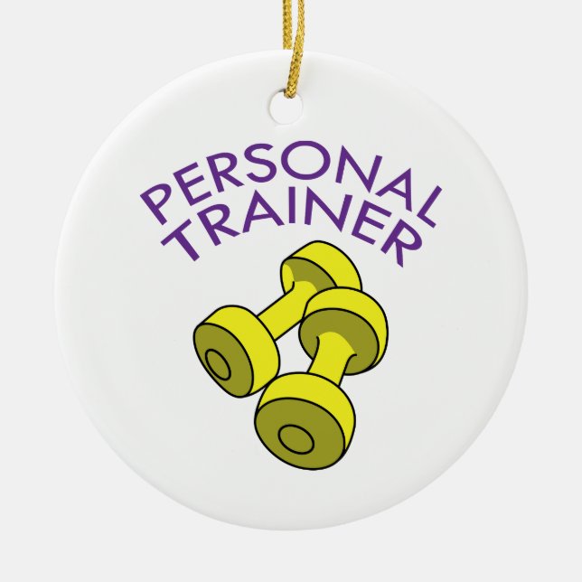 Personal Trainer Ceramic Tree Decoration (Front)