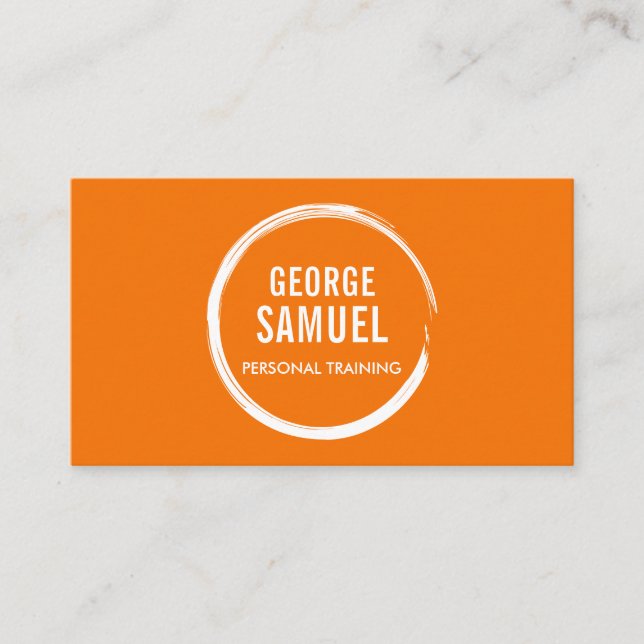 PERSONAL TRAINER CHALK SKETCH LOGO BUSINESS CARD (Front)