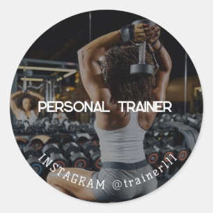 Personal trainer classic round sticker