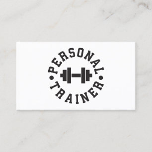Personal Trainer - Dumbbell Logo - Custom Business Card