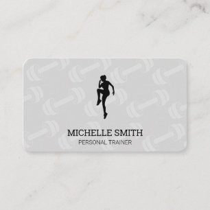 Personal Trainer Dumbbell Pattern Business Card