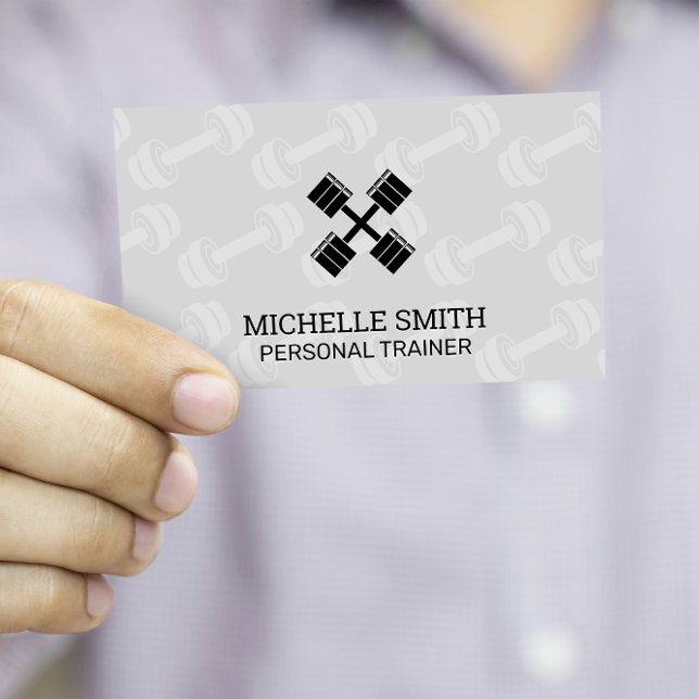 Personal Trainer | Dumbbell Pattern Business Card (Creator Uploaded)