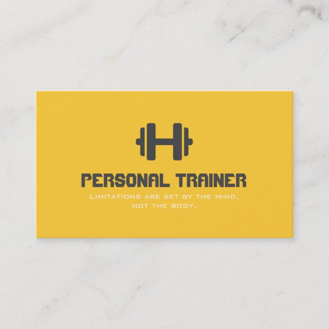 Personal Trainer Exercise Gym Fitness Business Business Card (Front)