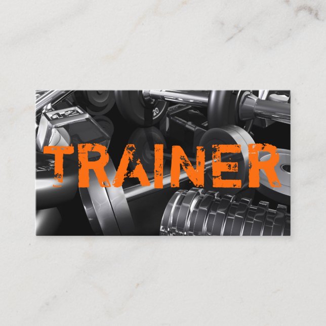 Personal Trainer Exercise Gym Fitness Business Business Card (Front)