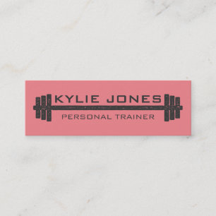 Personal Trainer Fitness barbell weight Mini Business Card
