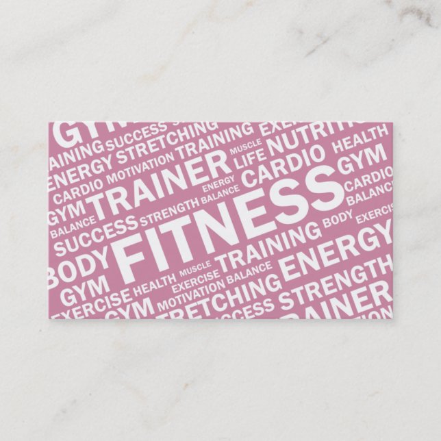 Personal Trainer & Fitness Business Card (Front)