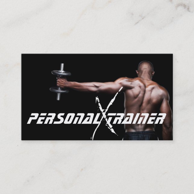 Personal Trainer Fitness Business Card (Front)