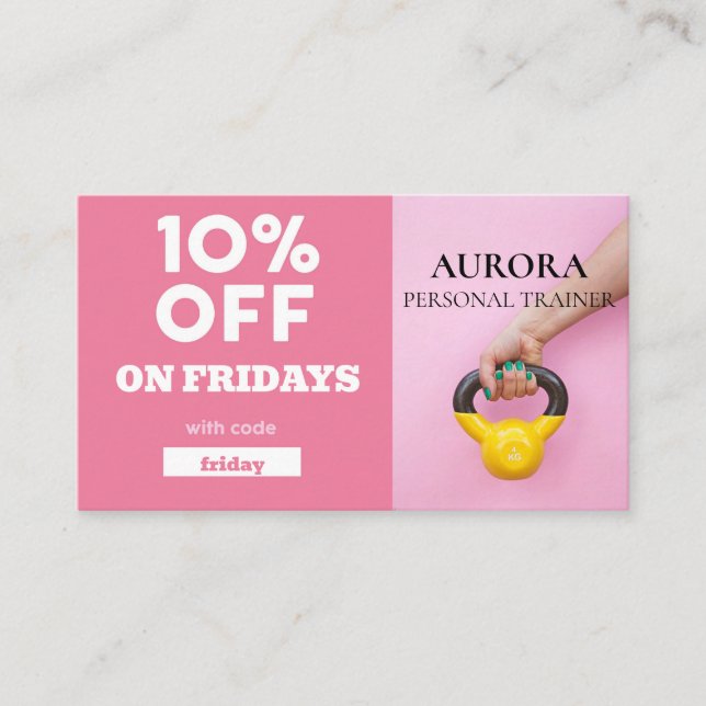 Personal Trainer Fitness Business Card (Front)