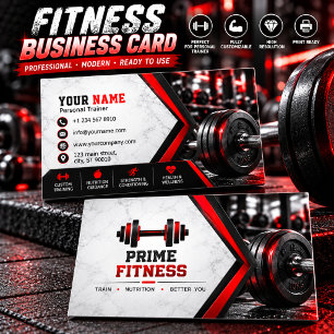Personal Trainer Fitness Business Card Modern
