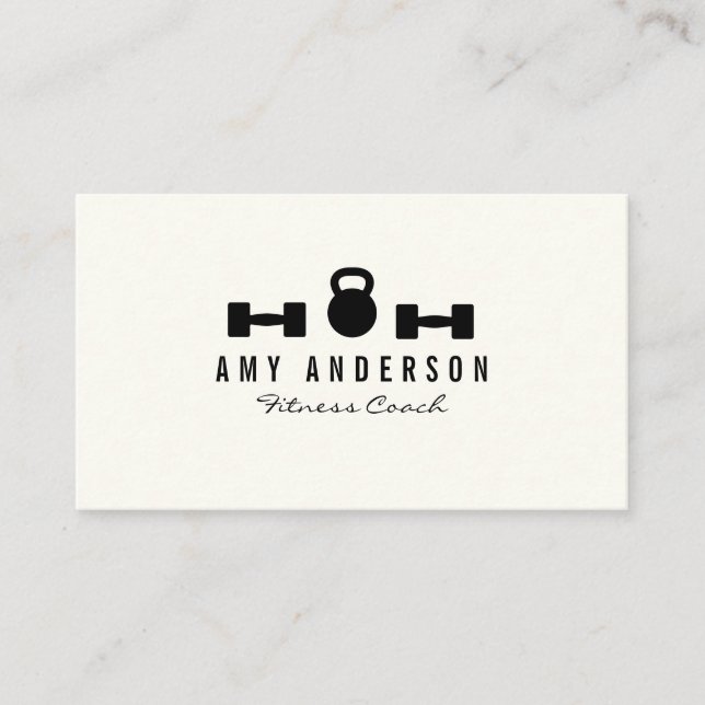 Personal Trainer fitness coach Business Card (Front)