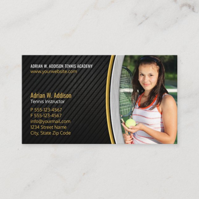 Personal Trainer Fitness Instructor Tennis Coach Appointment Card (Front)