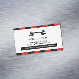 Personal Trainer Fitness Magnetic Business Card