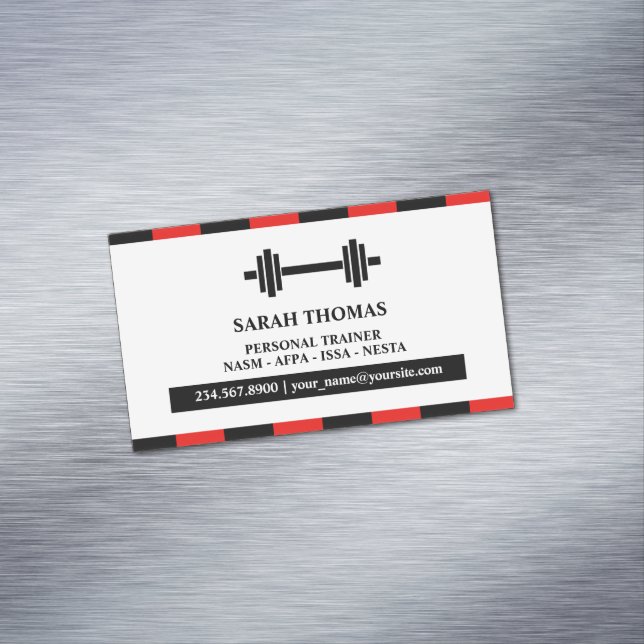 Personal Trainer Fitness Magnetic Business Card (In Situ)