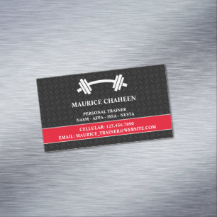 Personal Trainer Fitness Magnetic Business Card