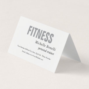 Personal Trainer Fitness Modern Elegant Business Card