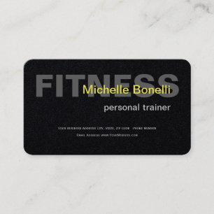 Personal Trainer Fitness Modern Elegant Business Card