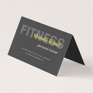 Personal Trainer Fitness Modern Elegant Business Card