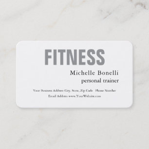 Personal Trainer Fitness Modern Elegant Business Card