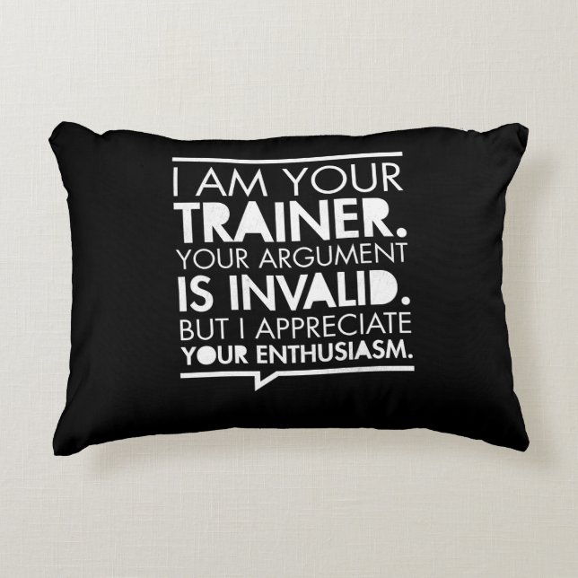 Personal Trainer Fitness Motivation Decorative Cushion (Front)