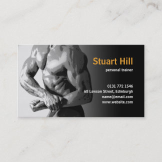 Personal Trainer & Fitness Muscle Flex Business Card