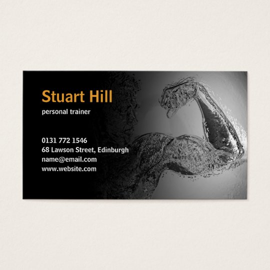 Personal Trainer & Fitness Muscles Business Card