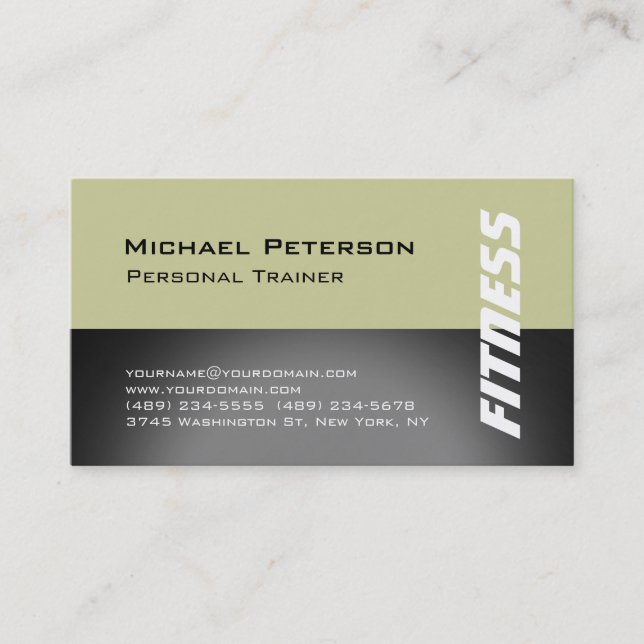 Personal Trainer Fitness Sport Business Card (Front)