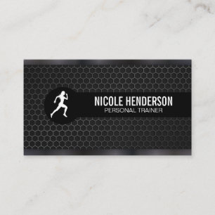 Personal Trainer   Gun Metal Trim   Carbon Fibre Business Card
