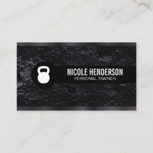 Personal Trainer   Gun Metal Trim   Slate Business Card