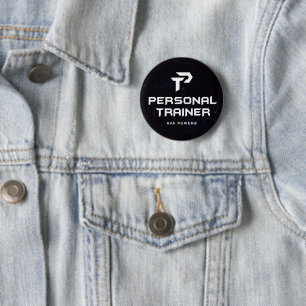 Personal Trainer Gym Fitness Personalised 6 Cm Round Badge