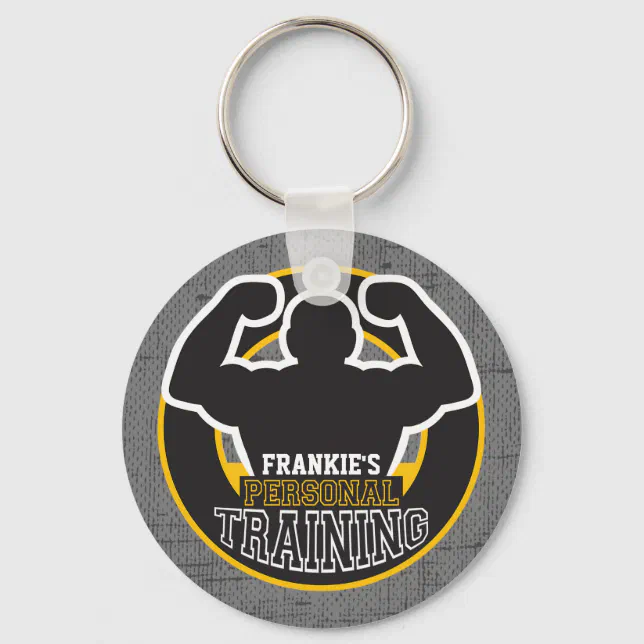 Personal Trainer GYM Power Training Fitness Custom Key Ring Zazzle