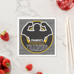 Personal Trainer GYM Power Training Fitness Custom Napkin