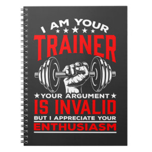 Personal Trainer Humour Exercise Gym Coach Notebook