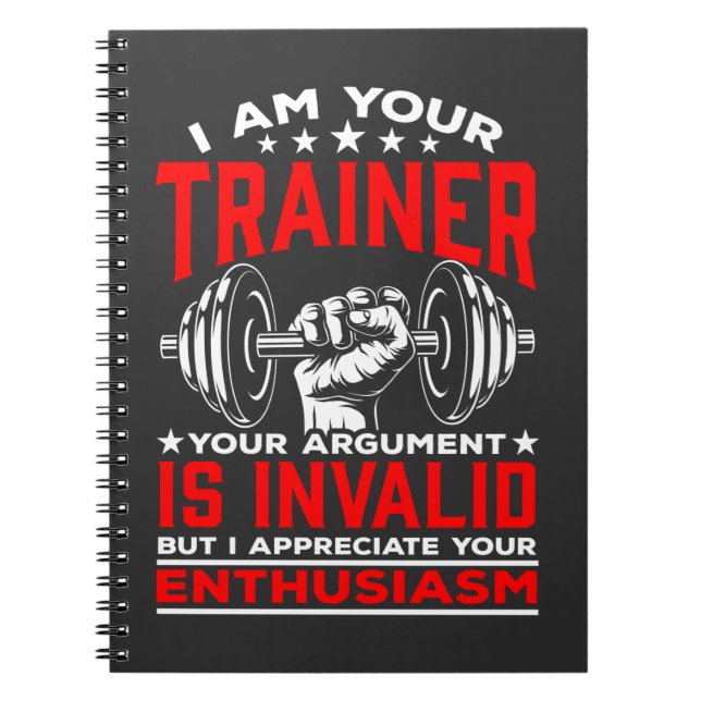 Personal Trainer Humour Exercise Gym Coach Notebook (Front)