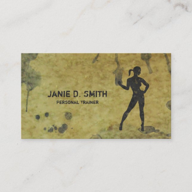 Personal Trainer Ink Girl Business Card (Front)