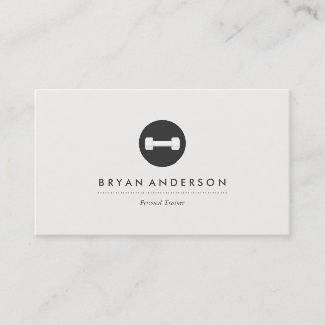 Personal Trainer Logo Business Card (Front)