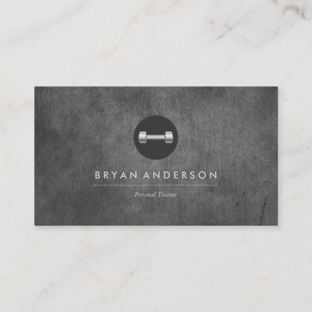 Personal Trainer Logo Business Card (Front)