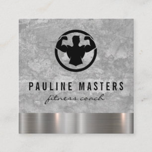 Personal Trainer Metal Trim Flexing Appointment Card