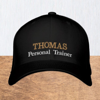 PERSONAL TRAINER "name" embroidered baseball cap