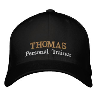 PERSONAL TRAINER "name" embroidered baseball cap
