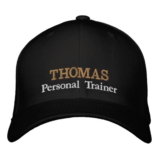 PERSONAL TRAINER "name" embroidered baseball cap (Front)