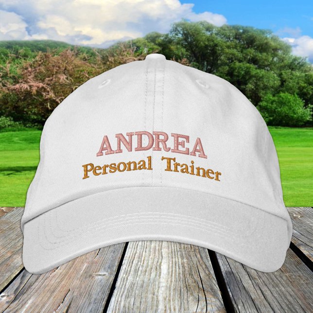 PERSONAL TRAINER "name" embroidered trucker hat (Creator Uploaded)