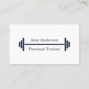 Personal Trainer Navy Blue Business Card