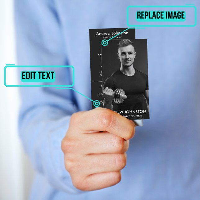 Personal Trainer or Coach Black & White Appointment Card (Please enjoy our business card)