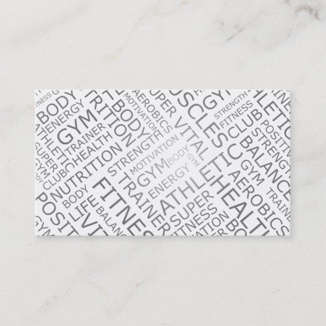 Personal Trainer or Fitness Centre Business Card (Front)