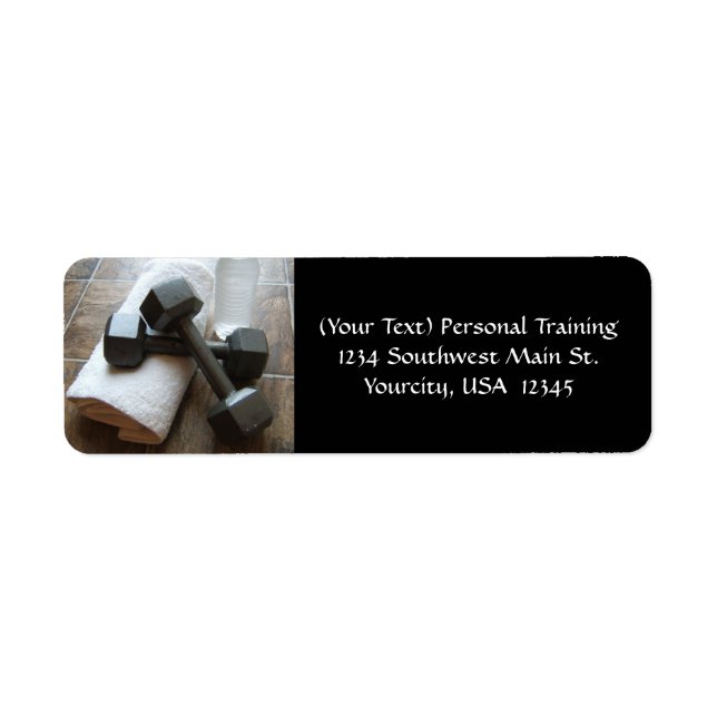 Personal Trainer or Fitness Dumbells Towel & Water (Front)