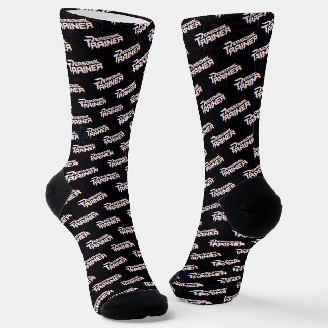 Personal Trainer Personalised Socks (Angled)