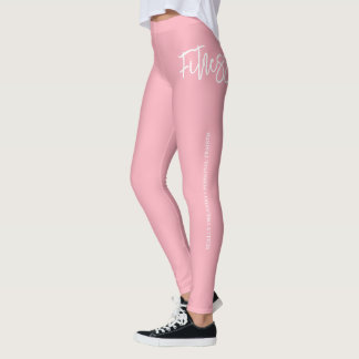 Personal Trainer | Pink & White Personalised Leggings