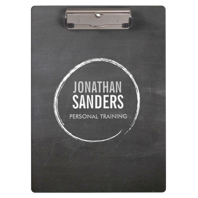 PERSONAL TRAINER SKETCH LOGO Personalised Clipboard (Front)