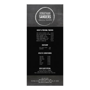 PERSONAL TRAINER SKETCH LOGO Rack Card